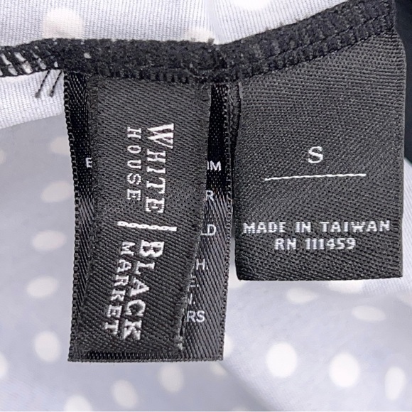 Small White House Black Market Swim Top  Strapless Retro Pinup Polka Dot - Picture 8 of 10